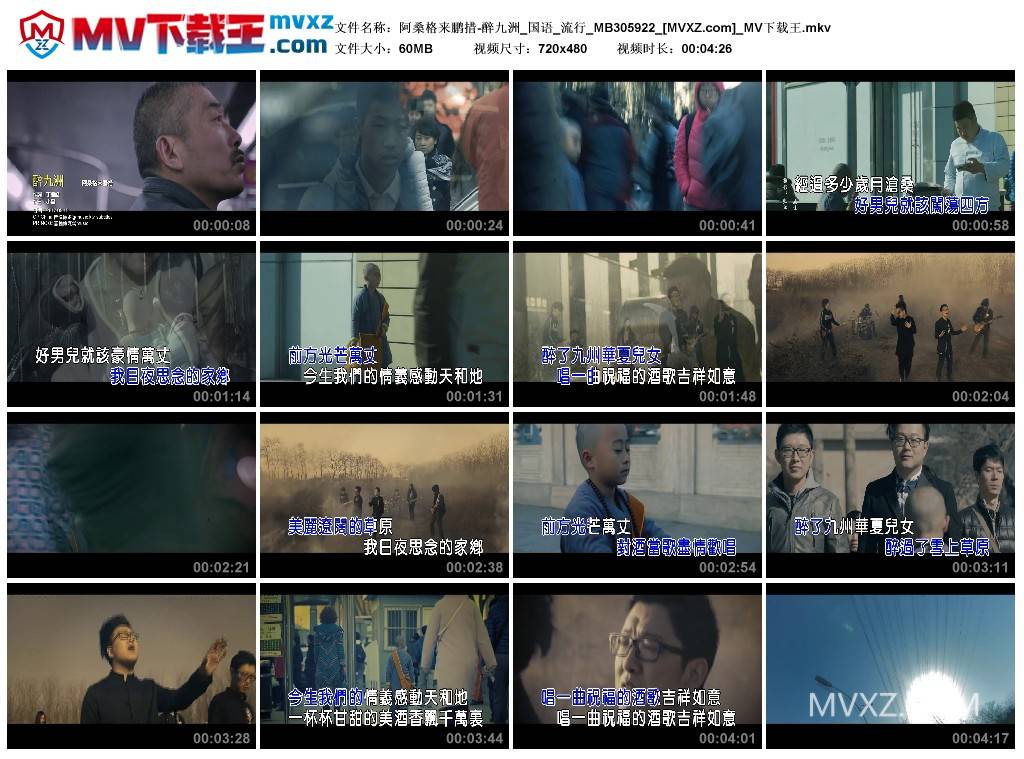 阿桑格来鹏措-醉九洲_国语_流行_MB305922